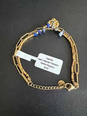 18k gold PVD Lapis Bracelet